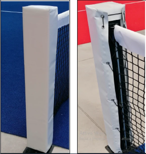 COPPIA di Protezioni QUADRATE campi Padel Antinfortunistiche pali rete Prezzo indicativo Varie misure