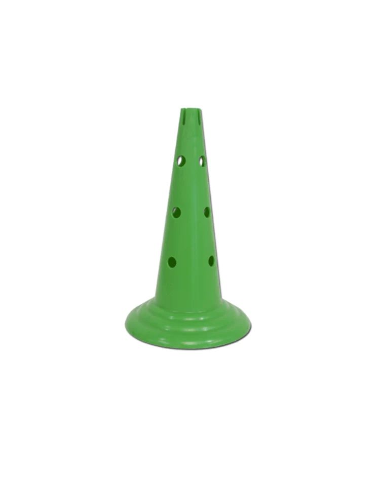 Cono di materiale plastico, altezza cm 50 con fori S01456