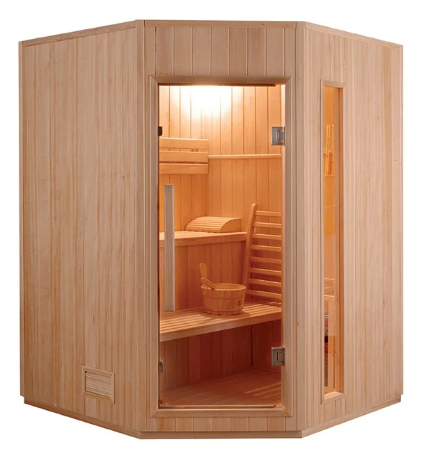 Sauna A Vapore Finlandese tradizionale Zen angolare 3-4 Posti 4.5kW Cod. SN-ZEN3CPK