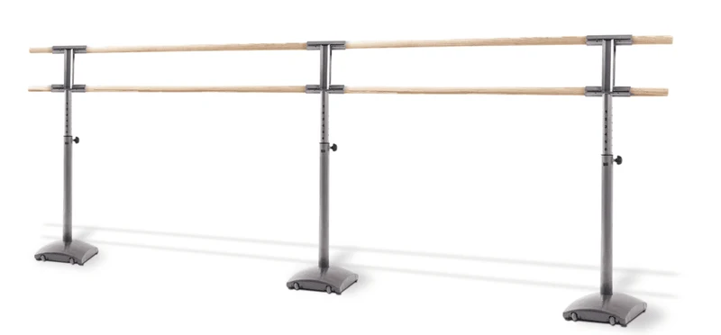 Sbarra danza mobile modello Royale dinamica ballet con altezza regolabile sbarra da 4 metri con 3 supporti