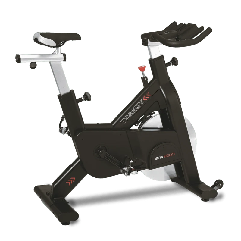 Spin Bike SRX 9500 del marchio Toorx professionale con trasmissione a cinghia con pignone fisso