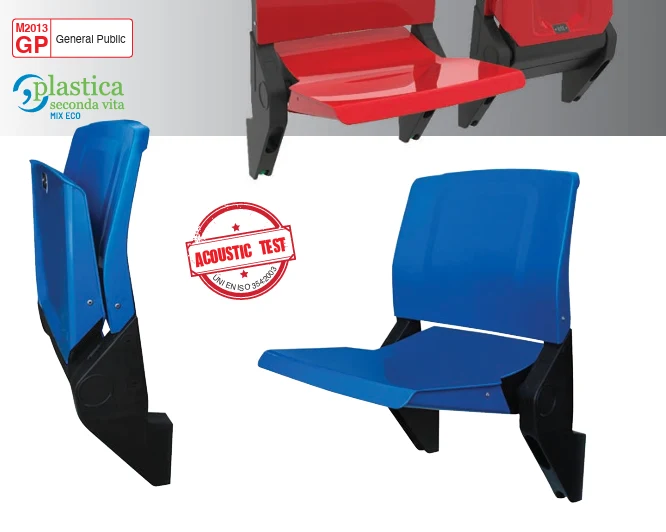 M2013 Fronte Gradone - Seduta ribaltabile per stadi e impianti sportivi, omologata FIBA M2013 Vari modelli e colori