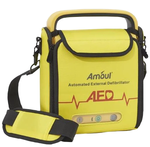 Defibrillatore semiautomatico esterno I3 con elettrodi, borsa trasporto e kit accessori di rianimazione