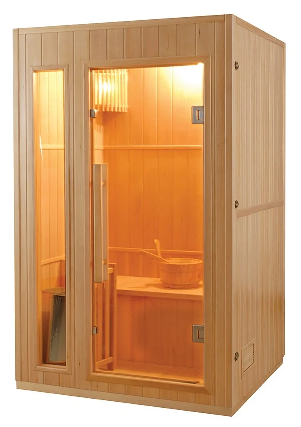 Sauna a vapore Finlandese mod. ZEN-2 posti Pacchetto completo 4.5kW Black Wall STUFA NERA Cod. SN-ZEN2PKLX