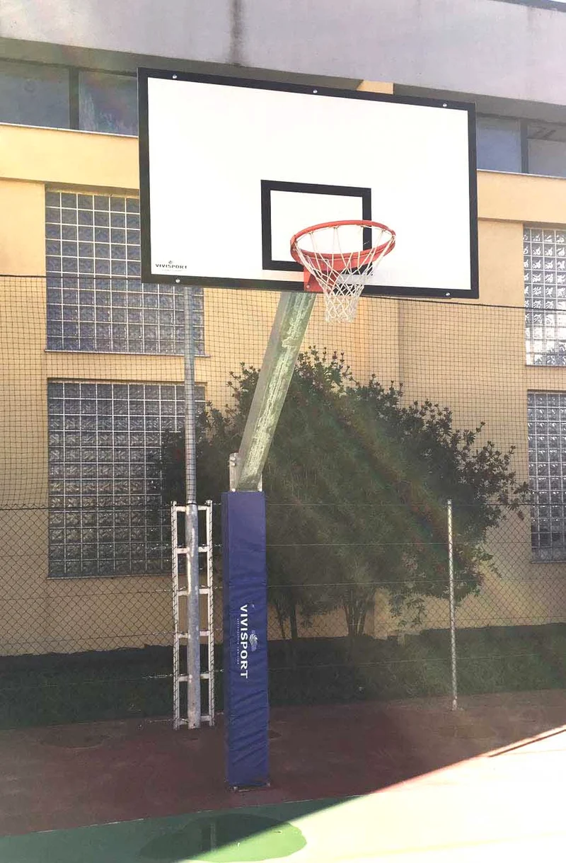 Coppia di Protezione imbottita spessore 5cm per impianti basket e minibasket monotubo a sezione quadrata 15x15cm, a norma UNI-EN 913 Codice: 4403