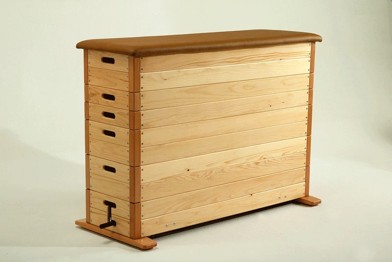 Plinto verticale di legno a 6 cassoni S00962