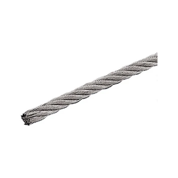 FUNE CAVO ACCIAIO ZINCATO 5 mm usato per recinzione rete metallica matassa 100 mt