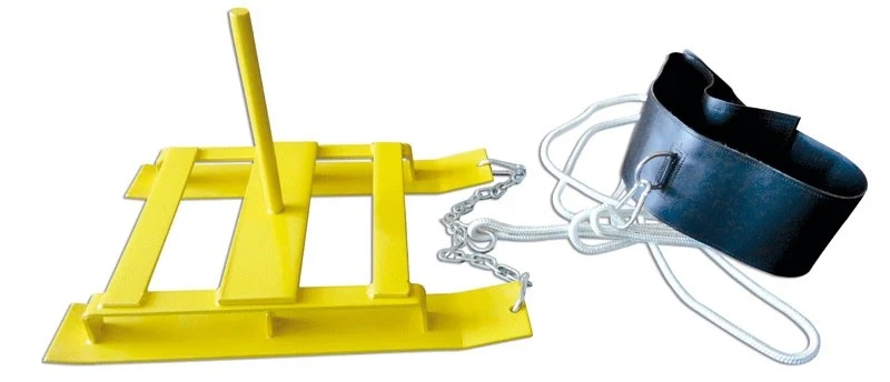 Slitta con cintura in pelle corda e moschettoni per esercizi di potenziamento Art. S04556