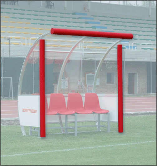 Protezione paraspigoli panchine riserve allenatori art S04432 x art S04402 /S04404/S04408/S04410/S04412/S04426 costo mtl