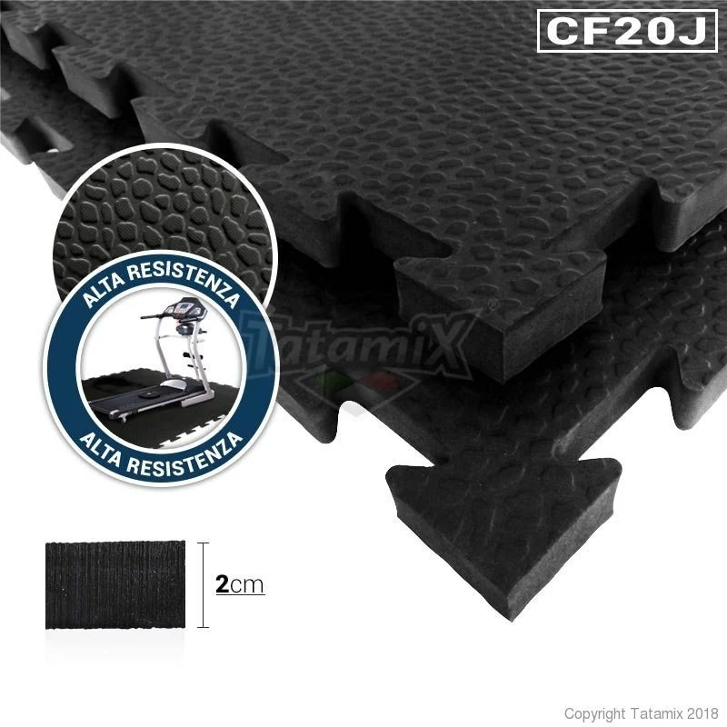 Tatami Eva CF20JY Da 2 Cm Quantità minima per la vendita 9 Moduli in EVA espansa (etilene vinil acetato), a cellula chiusa ad alta densità, grande durata, resistente all’acqua con ottima elasticità.