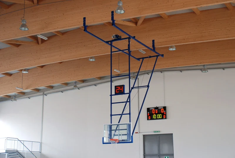 Impianto basket Top a soffitto chiudibile frontalmente o posteriormente verso l'alto omologato FIBA Art. S04070