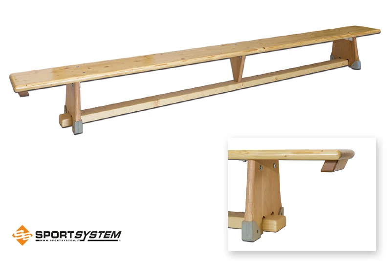 Panca svedese interamente di legno massiccio, lunghezza mt 2 S00918