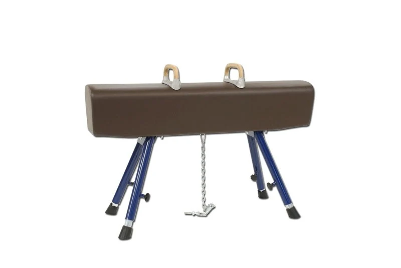 Cavallo con maniglie, rivestito di cuoio sintetico, altezza regolabile S00108