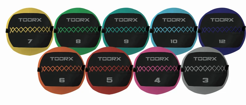 Wall Ball Toorx Diam 35cm - 6KG - AHF 227 Col. Nero-Arancio