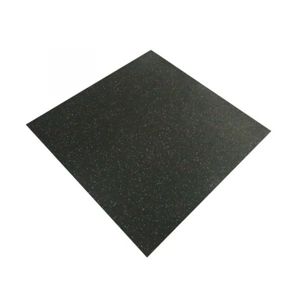 PANT-21 Pavimento Toorx anti-trauma 20mm gomma riciclata nera+15% EPDM grigio - 100x100cm - grana fine superiore/media inferiore