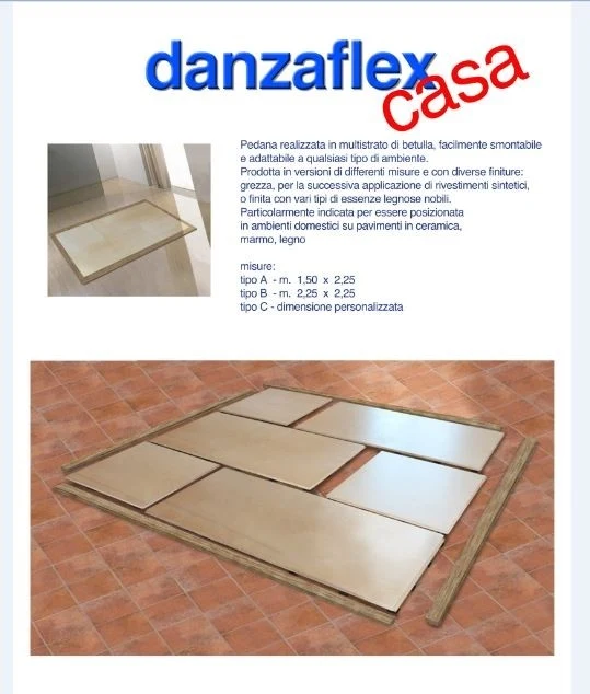 Pavimentazione Danza Pedana Ammortizzante allenamento a casa costo al MQ