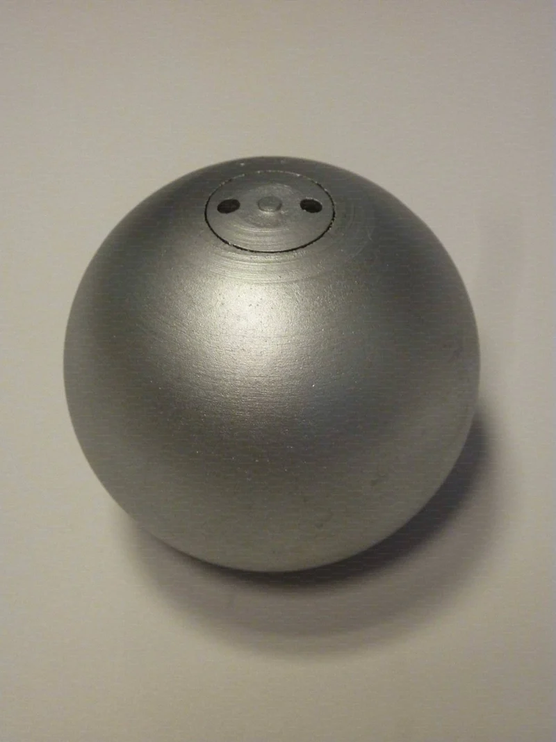 Palla getto in metallo con tappo a vite, tarata a kg. 7,260 ART 3520