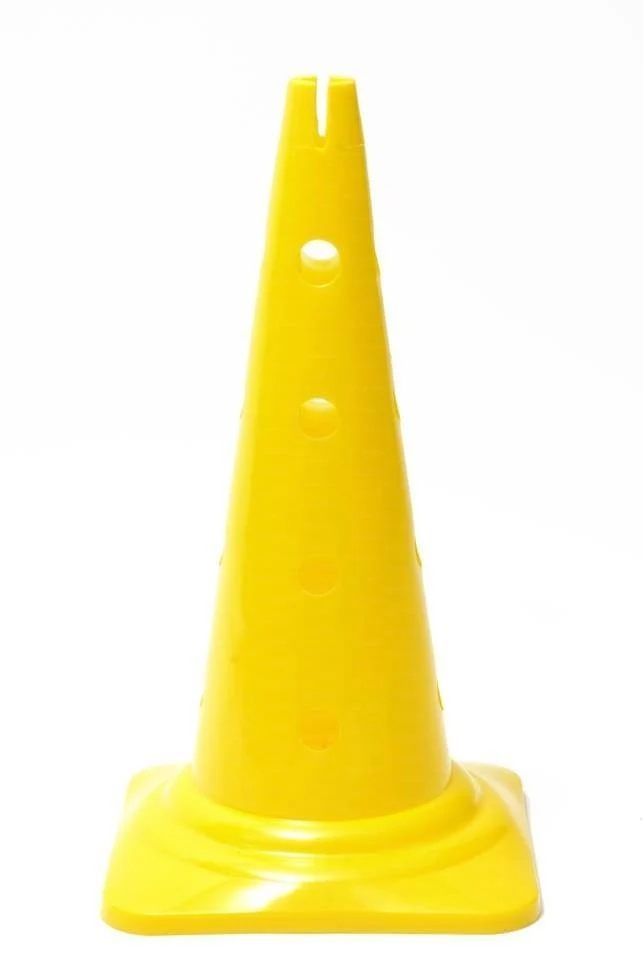 Cono altezza 50 cm. con 16 fori colore giallo Art. 9429/G
