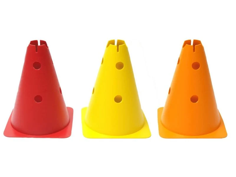 Cono altezza 30 cm. con 8 fori colore giallo Art. 9424/G