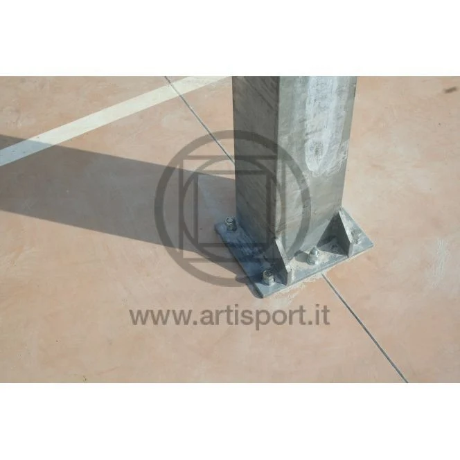 Impianto basket monotubolare standard con piastra ART B651-3S