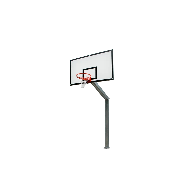 Impianto basket monotubolare rinforzato con piastra sbalzo da 220cm Art. B 651/3