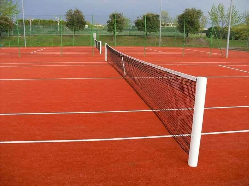 Impianto tennis alluminio sezione ovale 120x100 mm con meccanismi interni ART 7506 CERTIFICATO UNI EN 1510