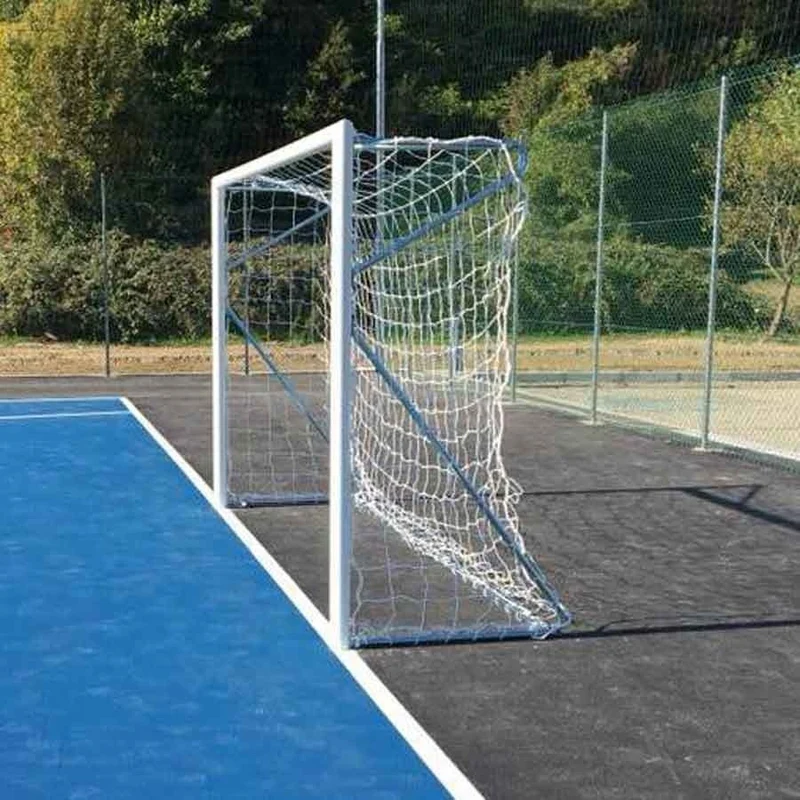 Coppia Porte Calcetto 3x2m, in acciaio, Ø80mm, mobili Art 6800 certificate UNI EN 749.