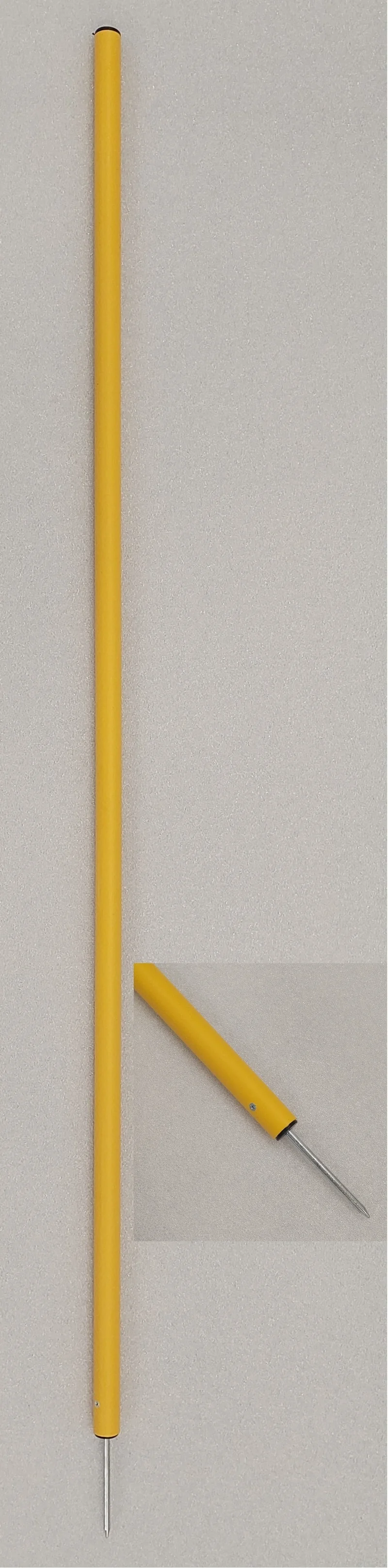 Paletto slalom fisso puntale acciaio, sez. 30 mm. alt. cm. 160