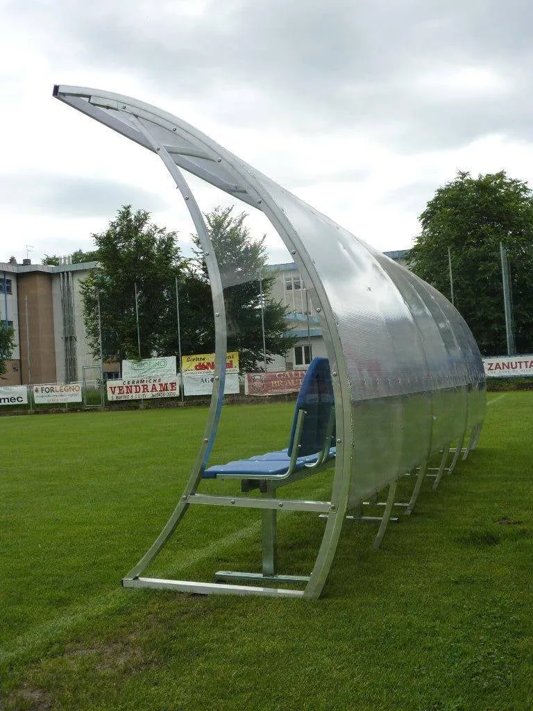 Panchina allenatori ONDA in policarbonato alveolare da 2 mt ART 6255