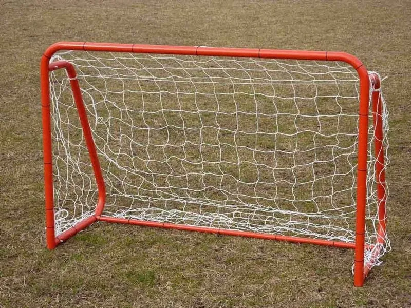 Coppia Porte Calcio/Calcetto 150x100cm, mobili, in alluminio sezione tonda diametro Ø40mm, reti incluse. Art. 6007