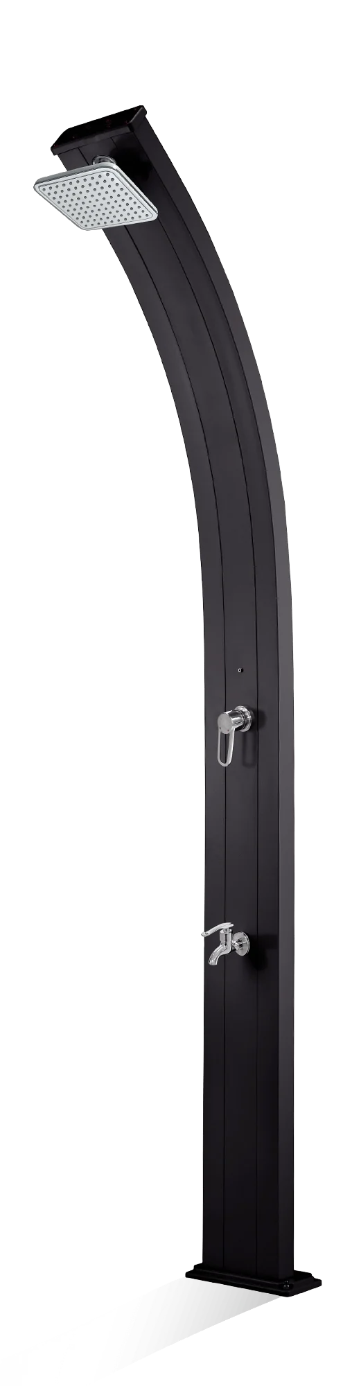 Doccia Solare in Alluminio a molla Antracite Spring Inox da 30 Litri con Lava piedi cod DS-A122NO