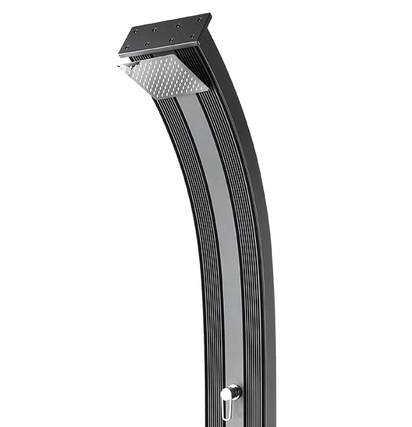 Doccia Solare Ibrida Dada Curva 40 Litri Antracite / Alluminio spazzolato Cod. DS-D363NX