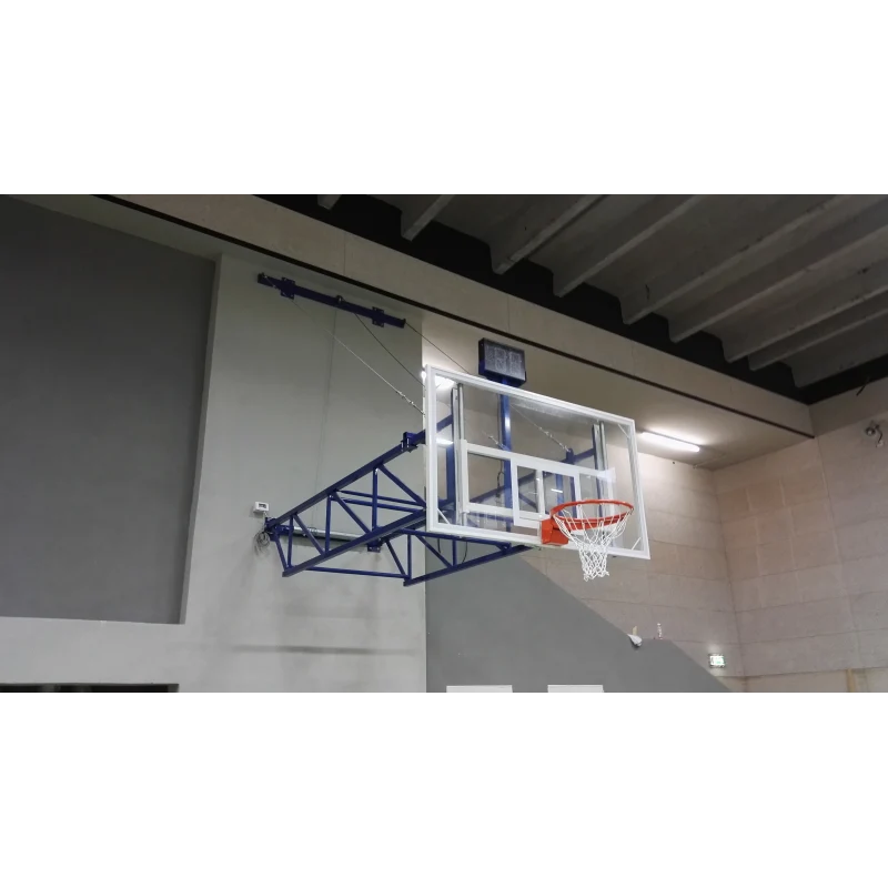 Impianto basket pallacanestro sollevabile a parete Art. B 655 sbalzo cm. 525