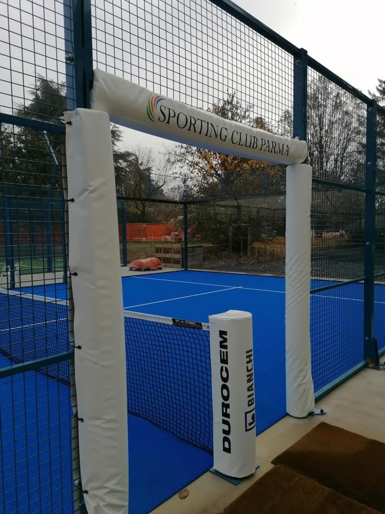 Protezioni ingressi Padel Antinfortunistiche set completo per un campo, 2 ingressi senza paletti rete