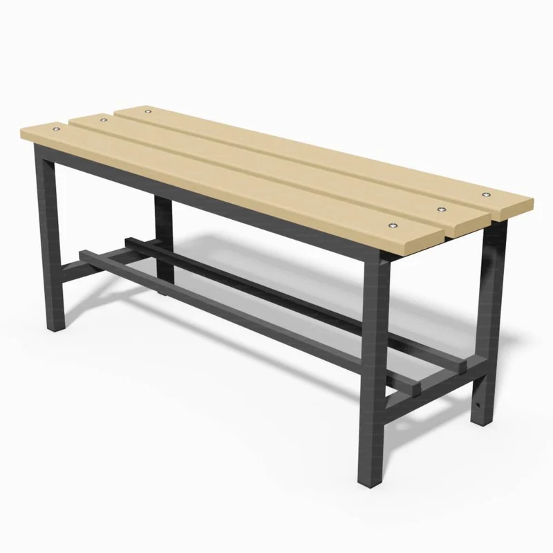 Panca Acciaio 1m solo seduta doghe legno Art 9005