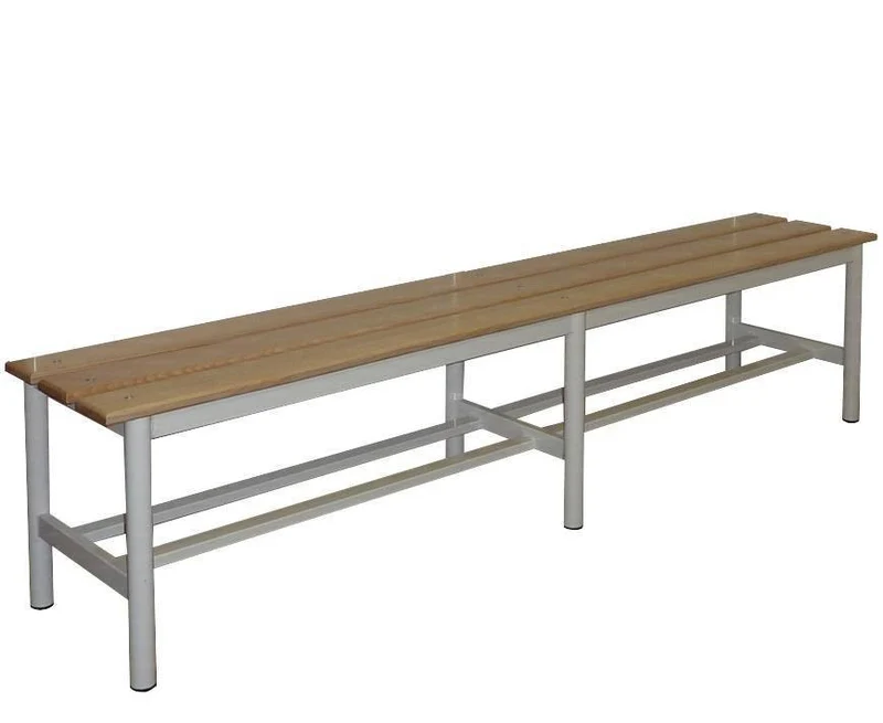 Panca Alluminio Art 8761 sez. 40mm doghe in legno 2m solo seduta traversini sez.40x20 mm.