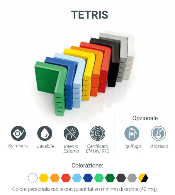 Protezioni Angolari TETRIS in EVA Spessore 2 cm, misura 10+10cm+ 100 L