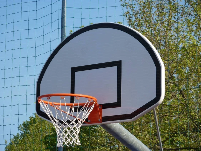 Tabellone basket 135x90cm, in acciaio, modello ovale americano Codice: 4055