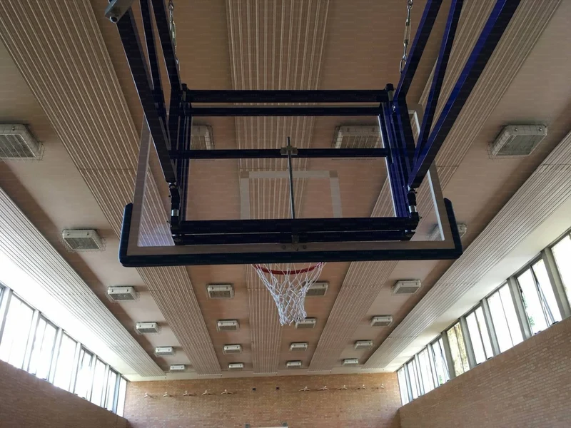 Dispositivo per la regolazione d'altezza da basket a minibasket, per tabelloni in cristallo o plexiglass Codice 4277
