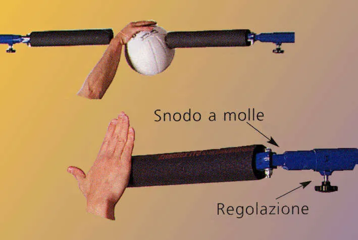 Spike con ganasce per pallone volley-minivolley, basamento escluso. Art 5060