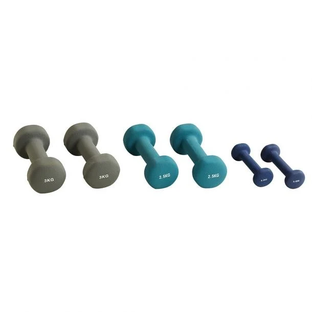 Coppia manubri ghisa ricoperti neoprene kg 3 Art 0625-3