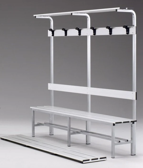 Panca spogliatoio completa da 2m Art 8607 Doghe In Alluminio Anodizzato