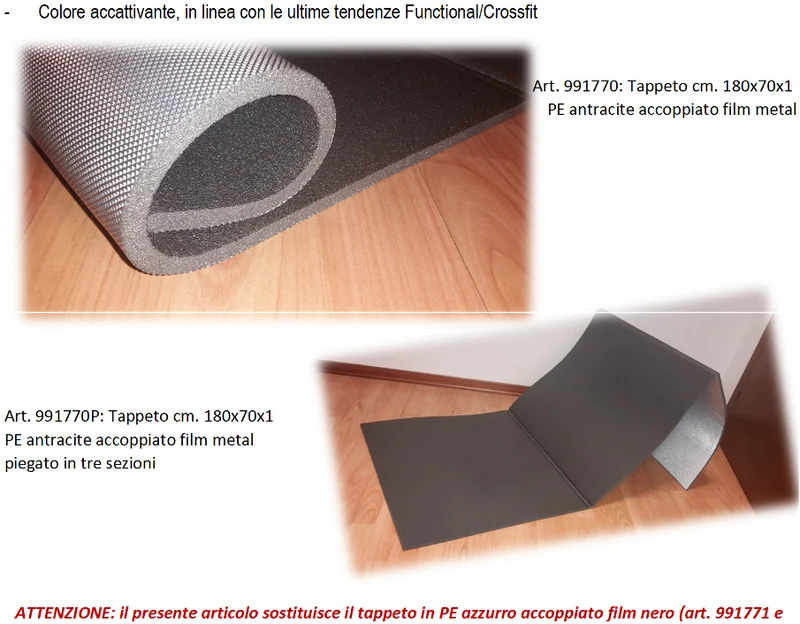 TAPPETO STUOIA IN PE 991770P cm. 180x70x1 PE PIEGHEVOLE