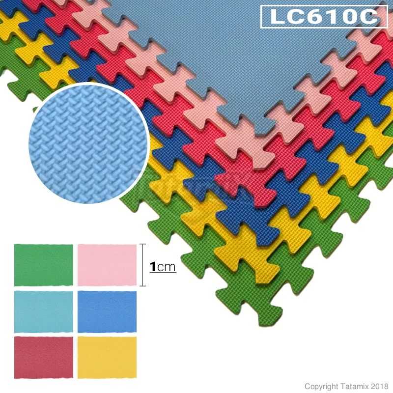 Kit 6 pz. Puzzle kids 62x62x1cm TATAMI KIT BABY 60 Cod. LC610C Realizzato in EVA espansa (etilene vinil acetato) ORDINE MINIMO 4 KIT.