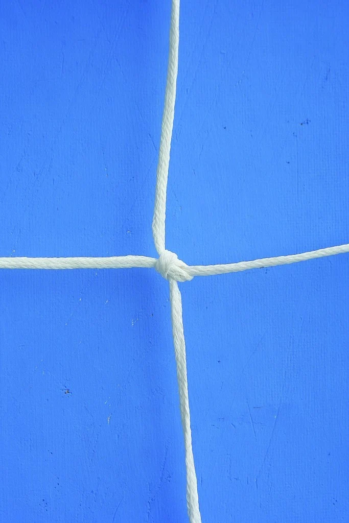 Rete allenamento per tiri di precisione Calcio regolamentare 7,5×2,5 mt a maglia QUADRA ANNODATA Polietilene 130x4mm Cod. 161