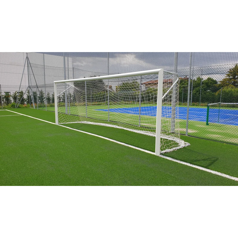 Coppia porte calcio 6x2 m in alluminio, con bussole Art. F 731