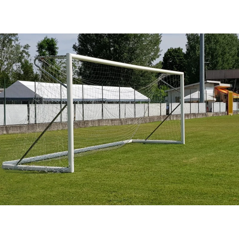 Coppia porte calcio trasportabili in alluminio 6x2 mProfilo Lega Leggera Art. F 730/1