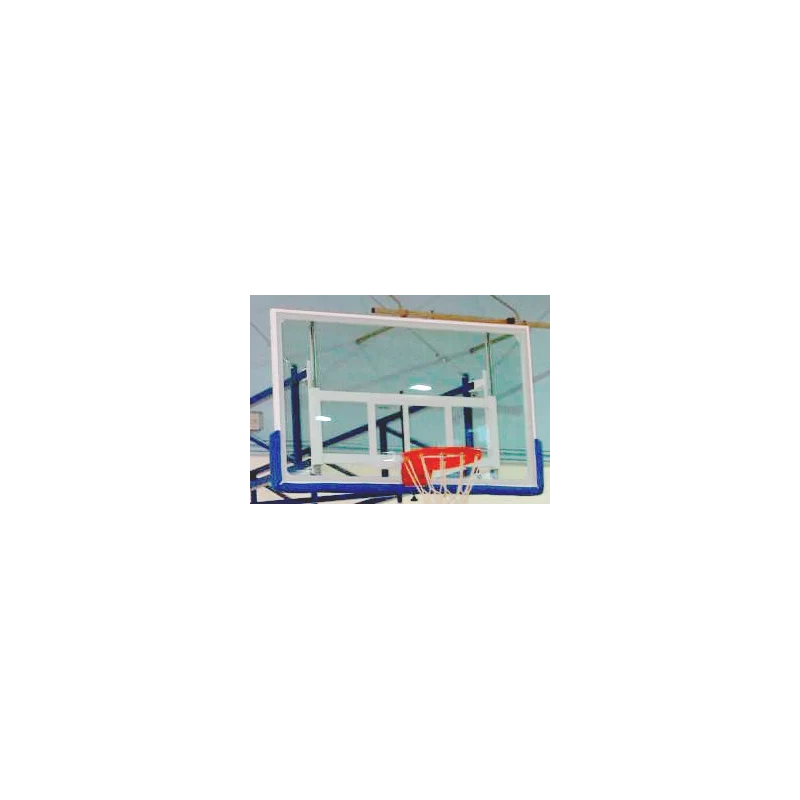 Tabellone basket in cristallo temperato mm.12 dimensioni cm. 180x105 Art. B 662/2