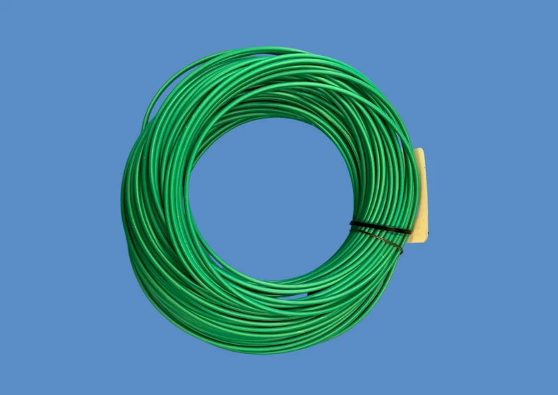 Cordino Fune acciaio zincato ricoperta PVC ø mm.5 da 100 mt. zincato per tensione rete 100 Metri Art. 54