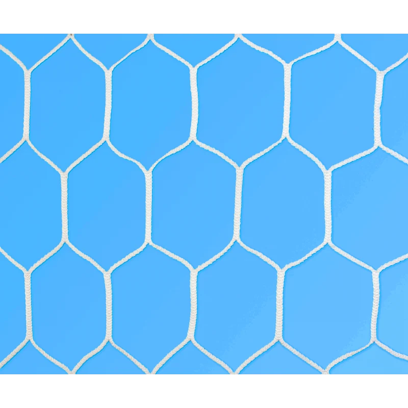 Coppia reti per porte da calcio maglia esagonale, dim. 7,50x2,50 m Art. F 742